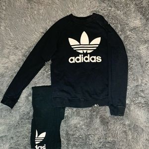 Black Adidas crew neck